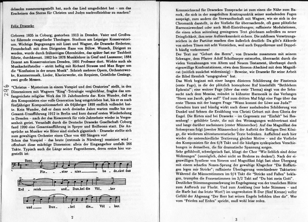 Draeseke: Vorspiel zu Christus - Die Geburt des Herrn (5 Dez 1992, Lorenzkirche Nürnberg, Würzburg Orchester, et al., Leitung: Hermann Harrassowitz)