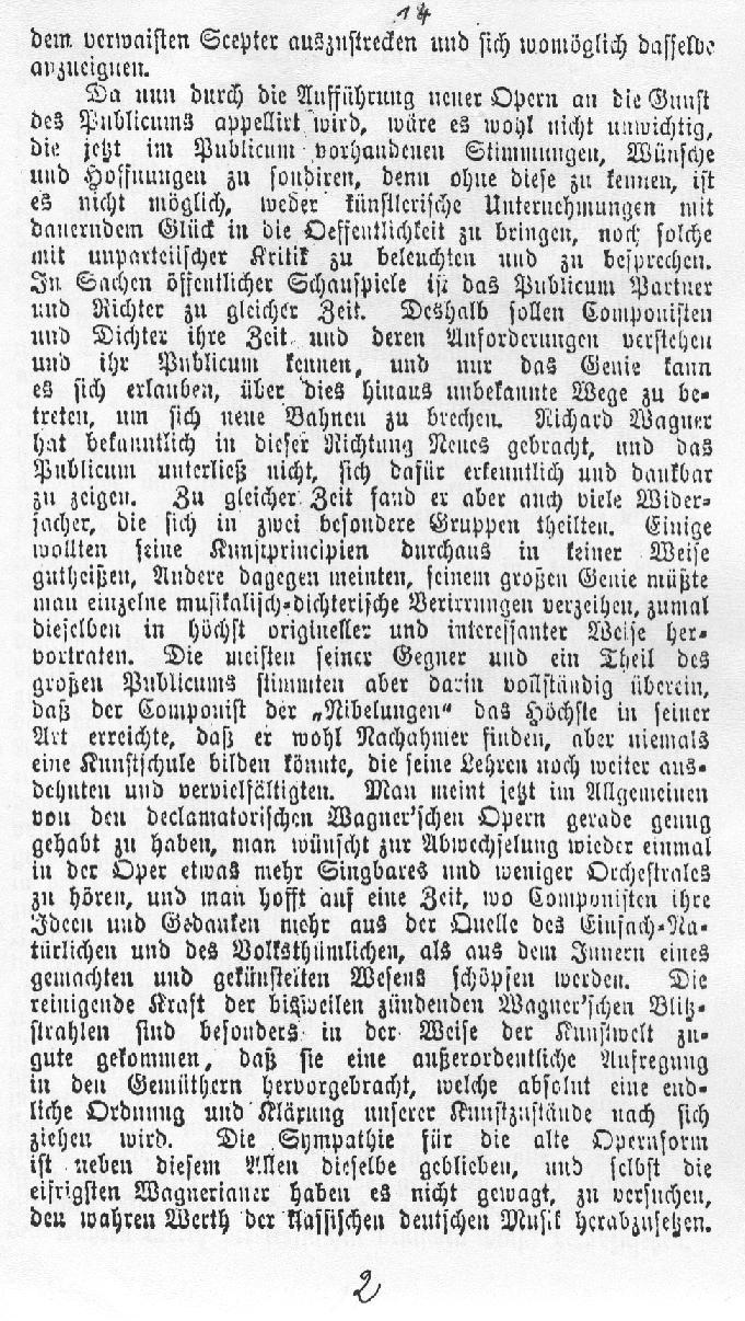 Über die Oper "Gudrun" Hannoverscher Courier (7 Nov 1884) 