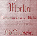Score for Draeseke's Merlin