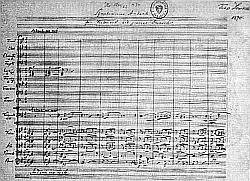 Felix Draeseke: Symphonic Andante in E minor for Cello and Orchestra, WoO 11Manuscript, first page